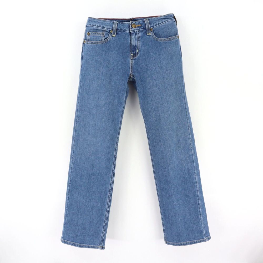 Chadwick's Jeans Low Rise Bootcut Womens Size 2P Blue Cotton Blend Denim